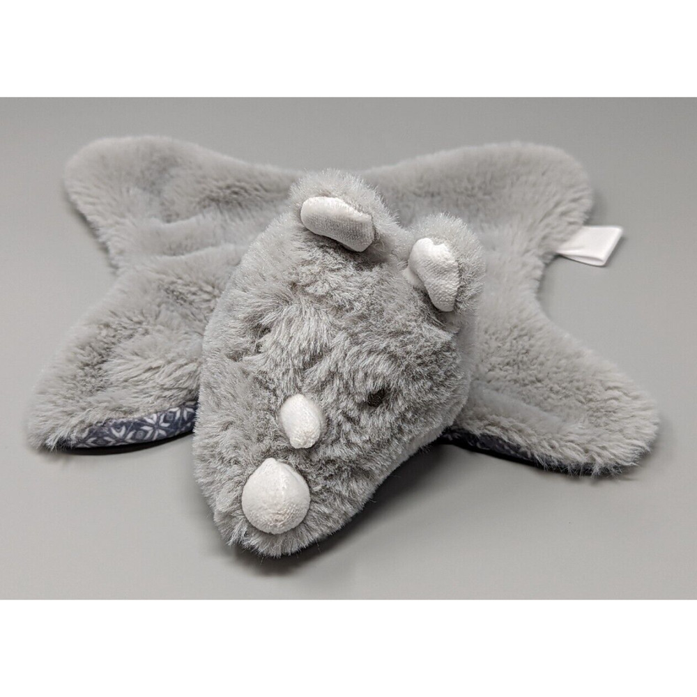 Animal Adventure Gray Rhino Plush Baby Blanket Security Lovey Toy